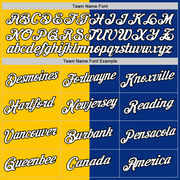 Custom Royal Black-Yellow Split Fashion Performance T-Shirt