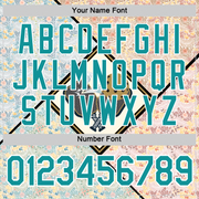 Custom Cream Teal-White 3D Pickleball Paddles Balls Floral Performance T-Shirt