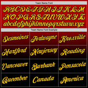 Custom Red Yellow-Black Fade Fashion Performance T-Shirt