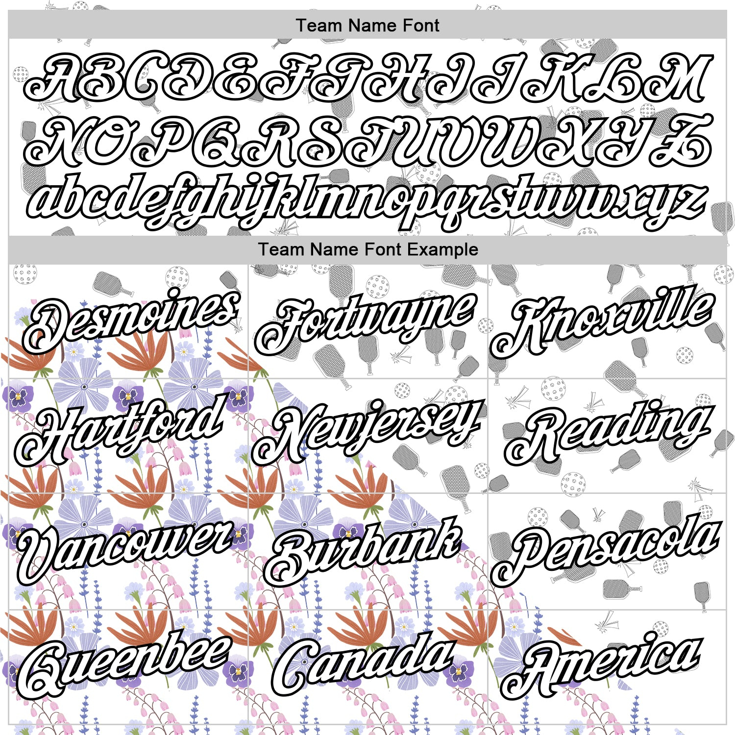 Custom White Black 3D Pickleball Paddles Balls Floral Performance T-Shirt