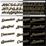 Custom Black White-Vegas Gold Split Fashion Performance T-Shirt