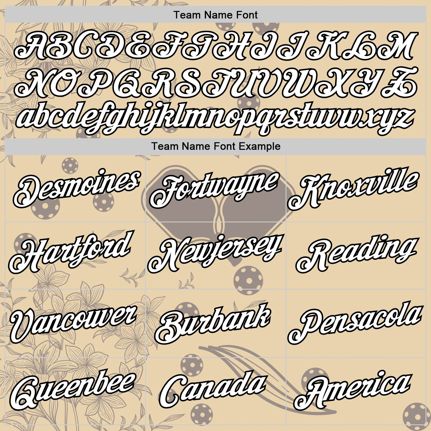 Custom City Cream White-Black 3D Pickleball Paddles Balls Floral Performance T-Shirt