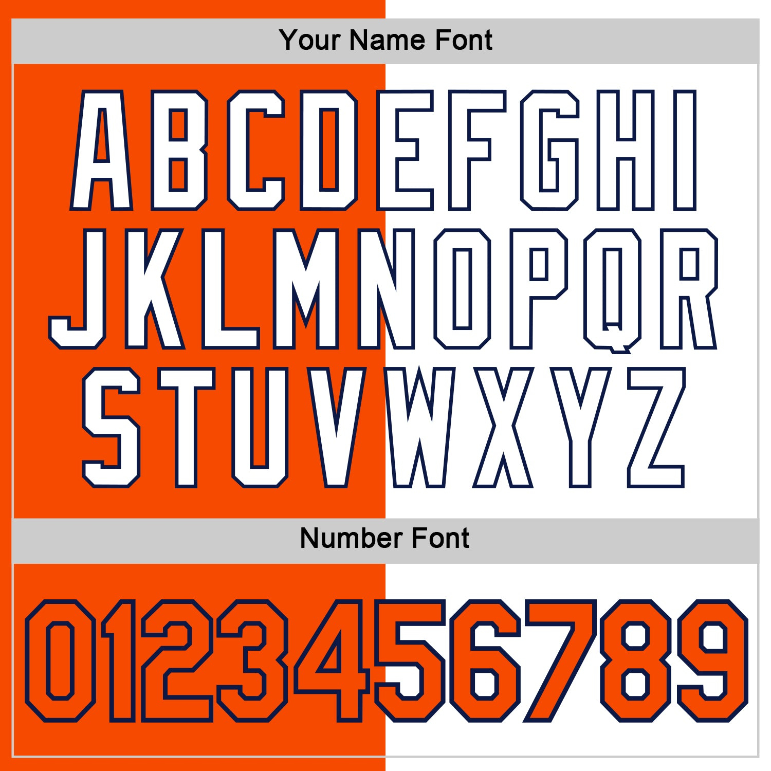 Custom Orange White-Navy Split Fashion Performance T-Shirt