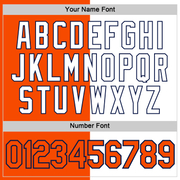 Custom Orange White-Navy Split Fashion Performance T-Shirt