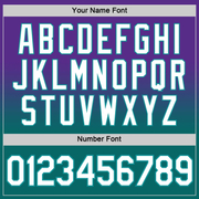 Custom Purple White-Teal Fade Fashion Performance T-Shirt