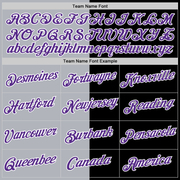 Custom Black Purple-Gray Split Fashion Performance T-Shirt