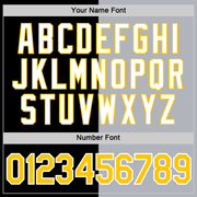 Custom Black Yellow-Gray Split Fashion Performance T-Shirt