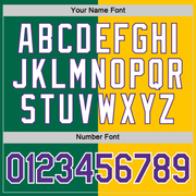 Custom Kelly Green Purple-Yellow Split Fashion Performance T-Shirt