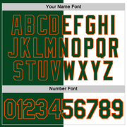 Custom Green White-Orange Split Fashion Performance T-Shirt