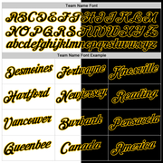 Custom Black White-Yellow Split Fashion Performance T-Shirt