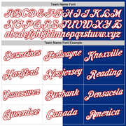 Custom Royal White-Red Split Fashion Performance T-Shirt