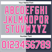 Custom Navy Pink-Gray Split Fashion Performance T-Shirt