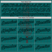 Custom Teal Black 3D Pickleball Paddles Balls Performance T-Shirt