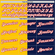 Custom Navy Red-Yellow Split Fashion Performance T-Shirt