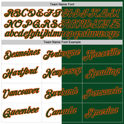 Custom Green White-Orange Split Fashion Performance T-Shirt