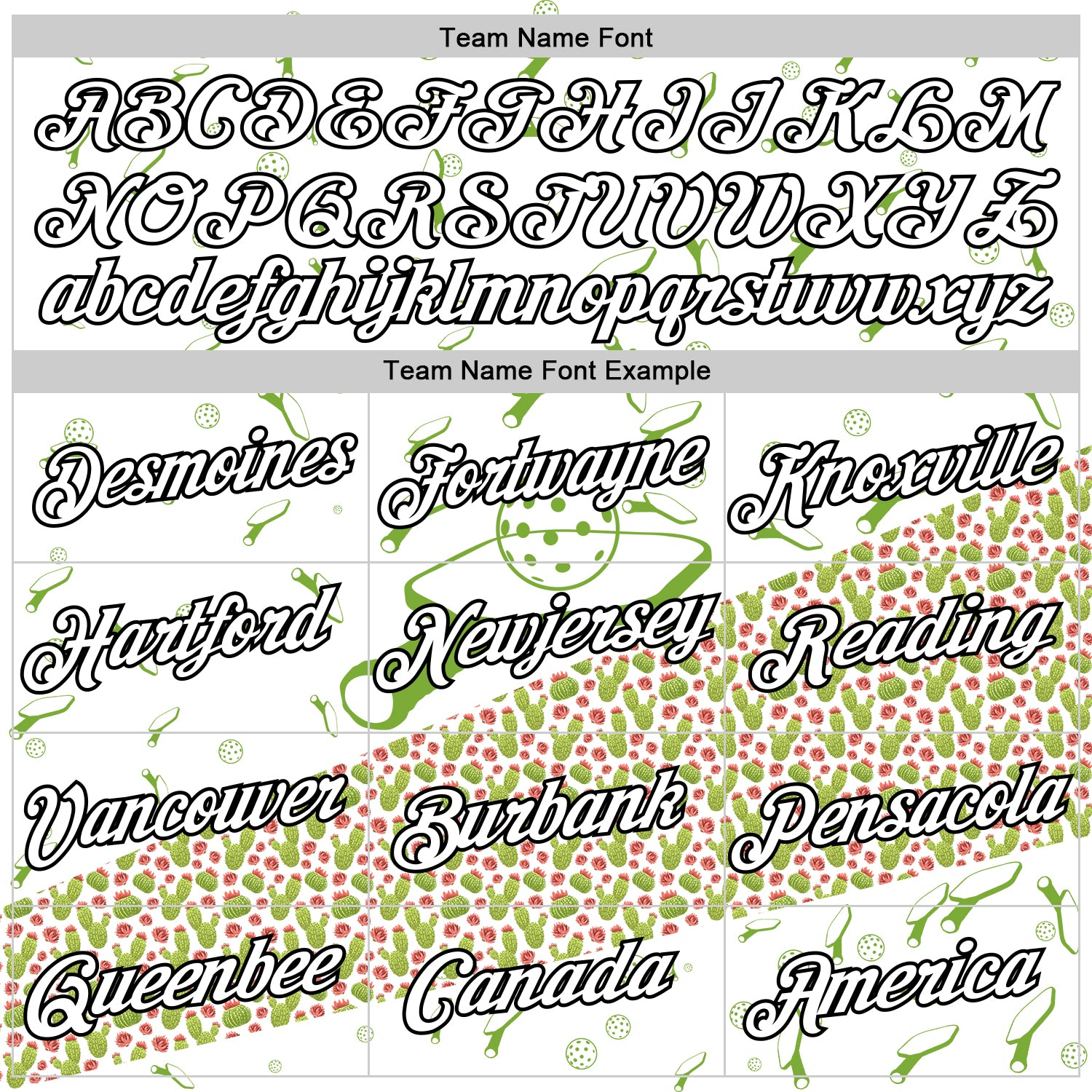 Custom White Black 3D Pickleball Paddles Balls Cactus Performance T-Shirt