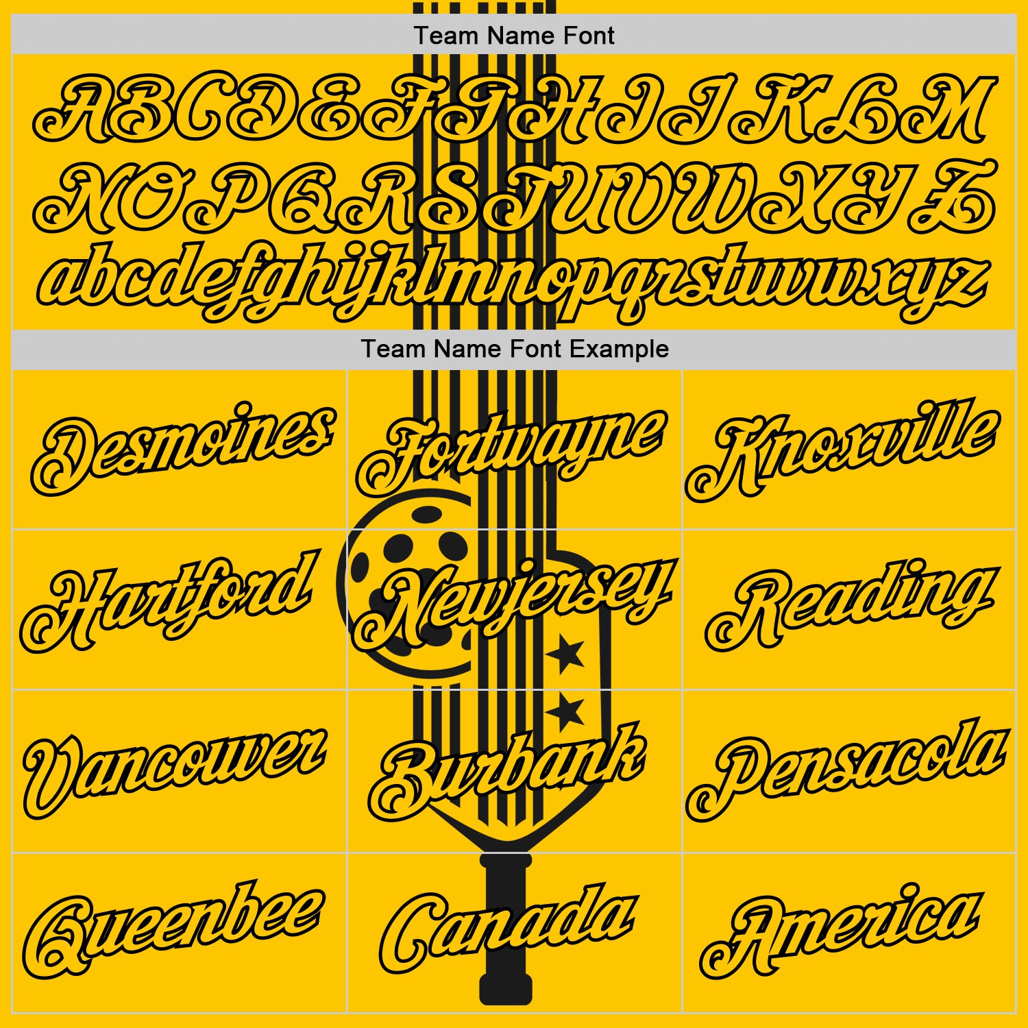 Custom Yellow Black 3D Pickleball Paddles Balls Performance T-Shirt