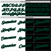 Custom Black White-Kelly Green Split Fashion Performance T-Shirt