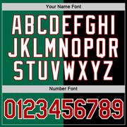 Custom Black Red-Kelly Green Split Fashion Performance T-Shirt