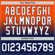 Custom Orange White-Navy Fade Fashion Performance T-Shirt