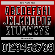 Custom Red Black-White Fade Fashion Performance T-Shirt