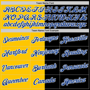 Custom Black Royal-Yellow Split Fashion Performance T-Shirt