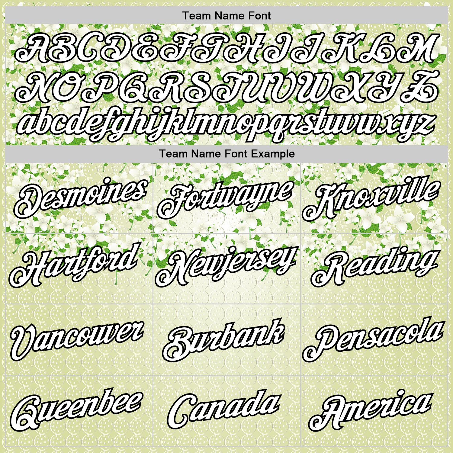 Custom Green White-Black 3D Pickleball Balls Floral Performance T-Shirt