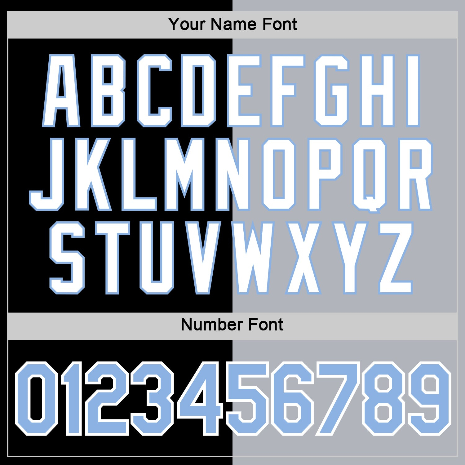 Custom Black Light Blue-Gray Split Fashion Performance T-Shirt