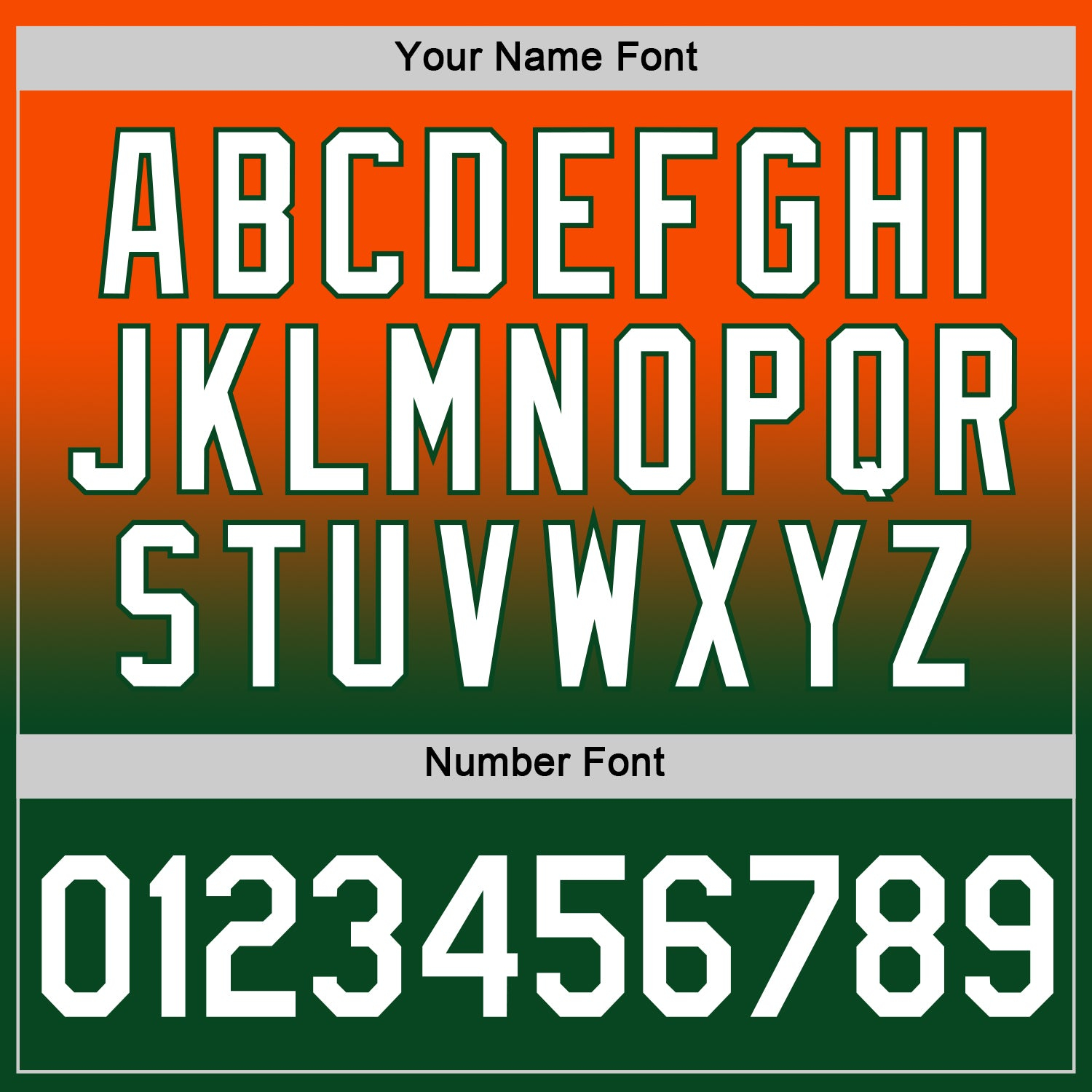 Custom Orange White-Green Fade Fashion Performance T-Shirt