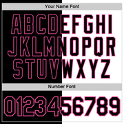 Custom Black White-Pink Split Fashion Performance T-Shirt