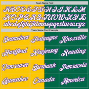 Custom Kelly Green Purple-Yellow Split Fashion Performance T-Shirt