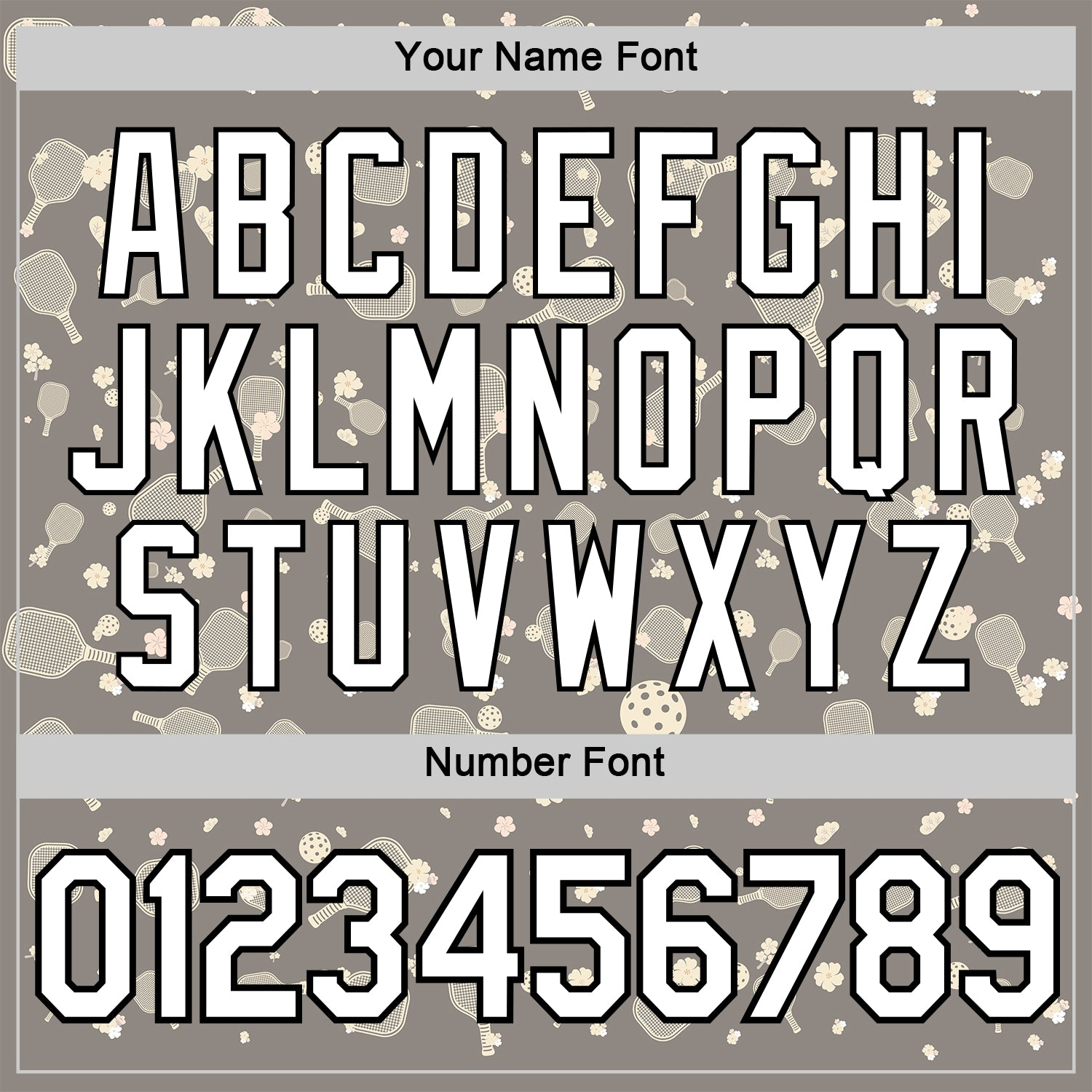 Custom Gray White-Black 3D Pickleball Paddles Balls Floral Performance T-Shirt