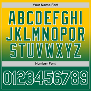 Custom Yellow Kelly Green-White Fade Fashion Performance T-Shirt