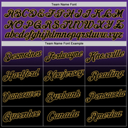 Custom Purple Black-Old Gold Fade Fashion Performance T-Shirt