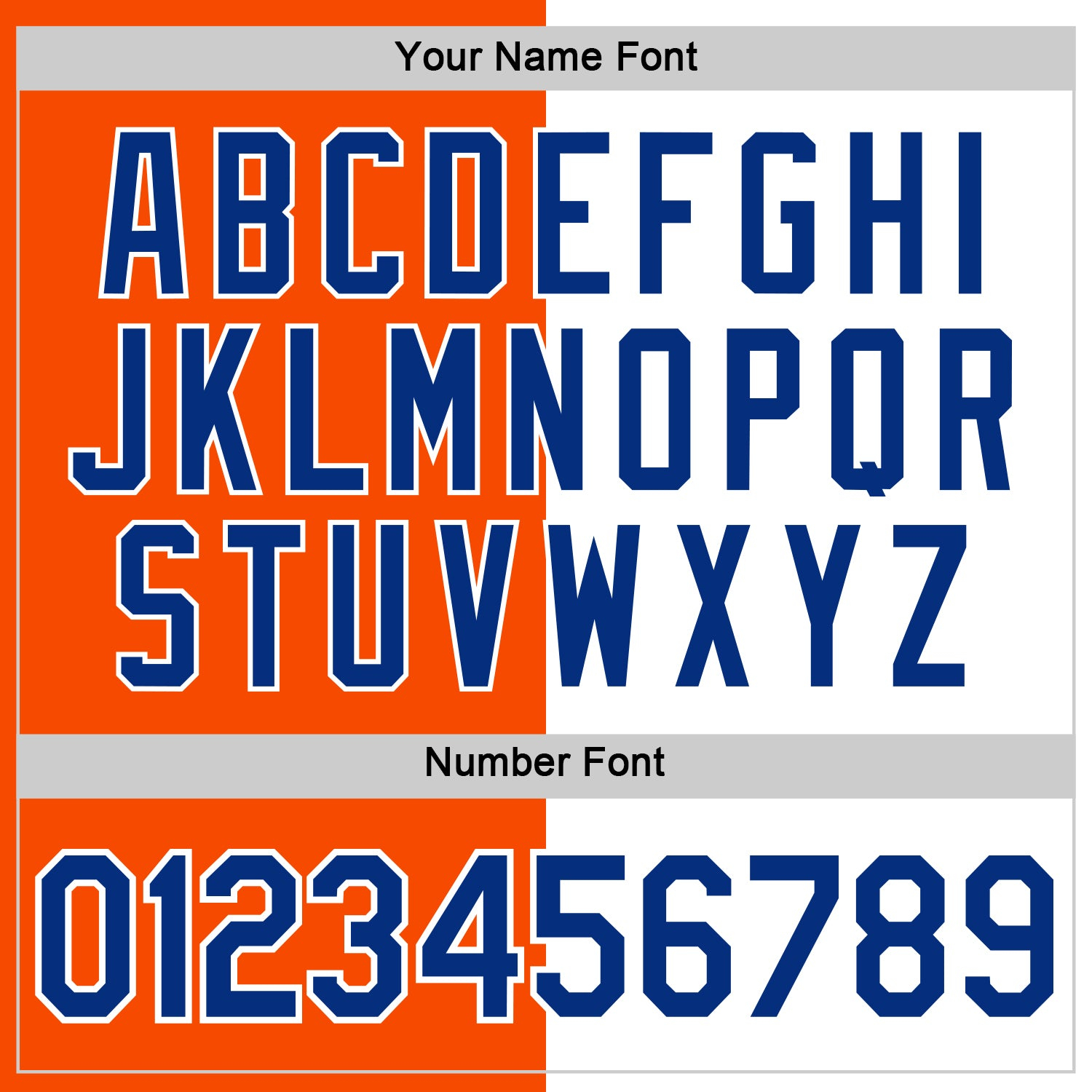 Custom Orange Royal-White Split Fashion Performance T-Shirt