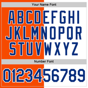 Custom Orange Royal-White Split Fashion Performance T-Shirt