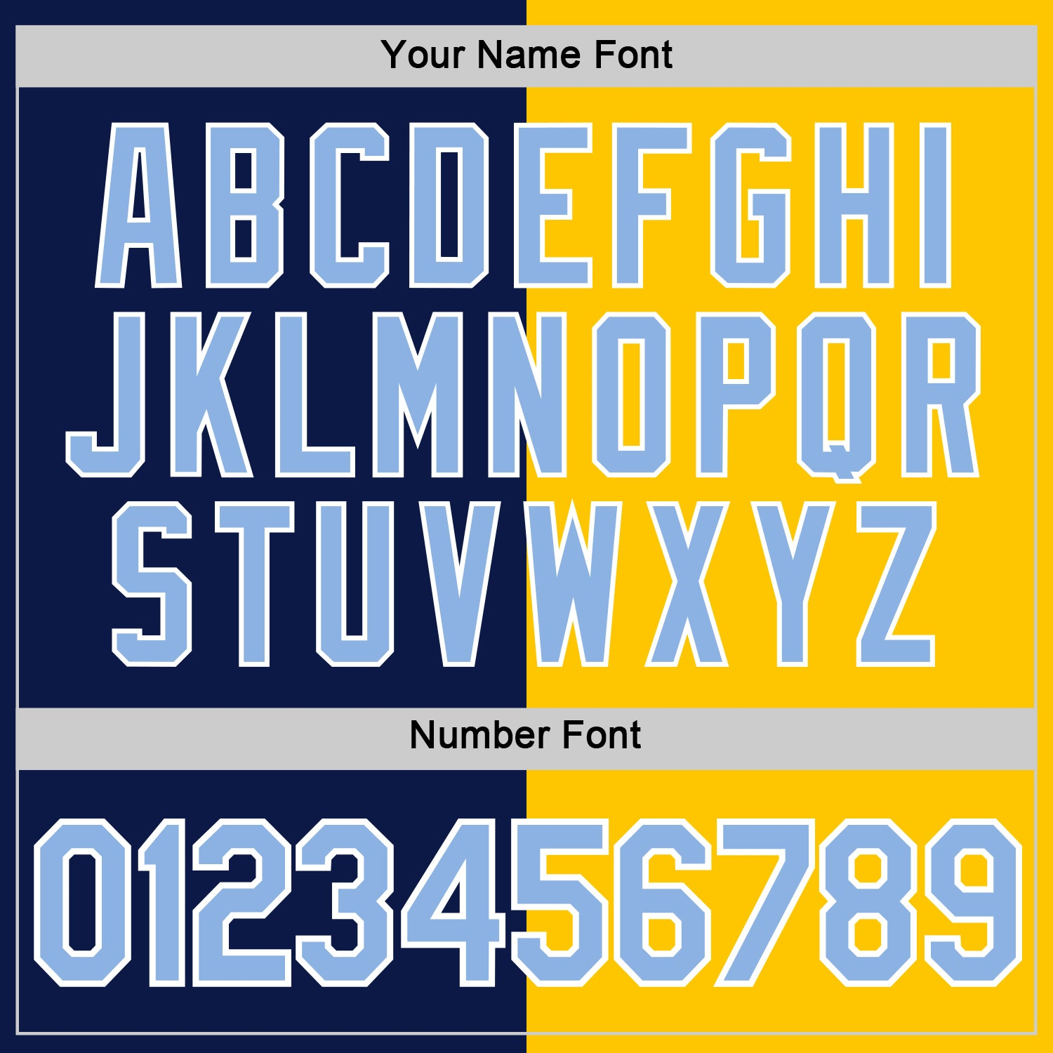 Custom Navy Light Blue-Yellow Split Fashion Performance T-Shirt