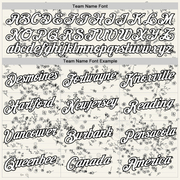 Custom Cream White-Black 3D Pickleball Paddles Balls Floral Performance T-Shirt