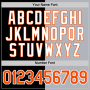 Custom Black Orange-Gray Split Fashion Performance T-Shirt