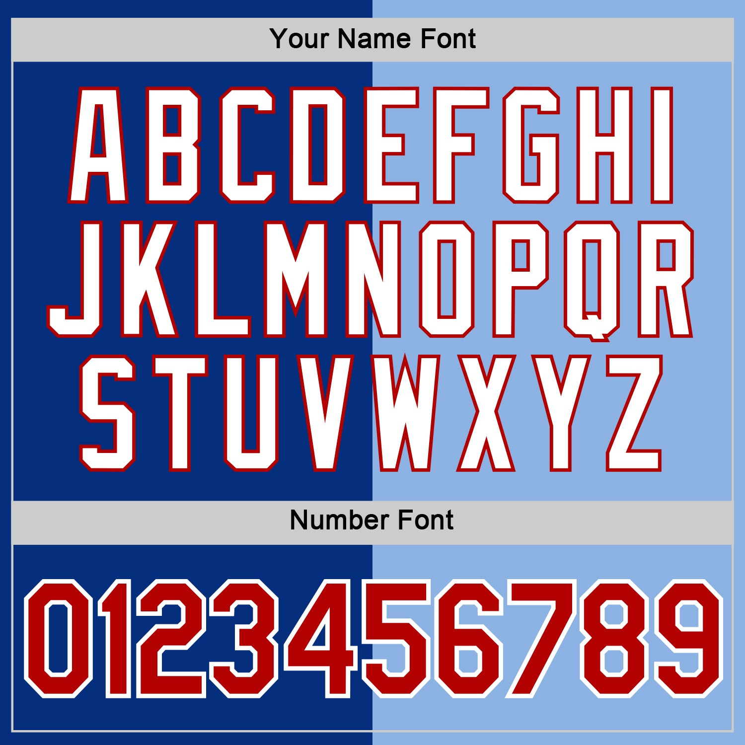 Custom Royal Red-Light Blue Split Fashion Performance T-Shirt