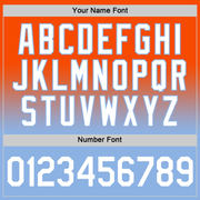 Custom Orange White-Light Blue Fade Fashion Performance T-Shirt