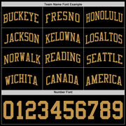 Custom Black Old Gold Authentic Basketball Jersey