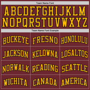 Custom Burgundy Black-Gold Authentic Basketball Jersey