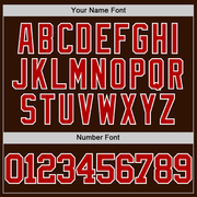 Custom Brown Red-White Authentic Basketball Jersey