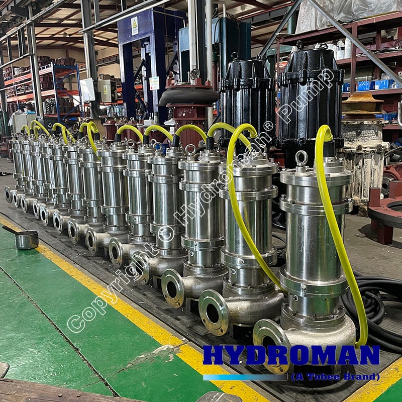 Acid resistant sewage pump