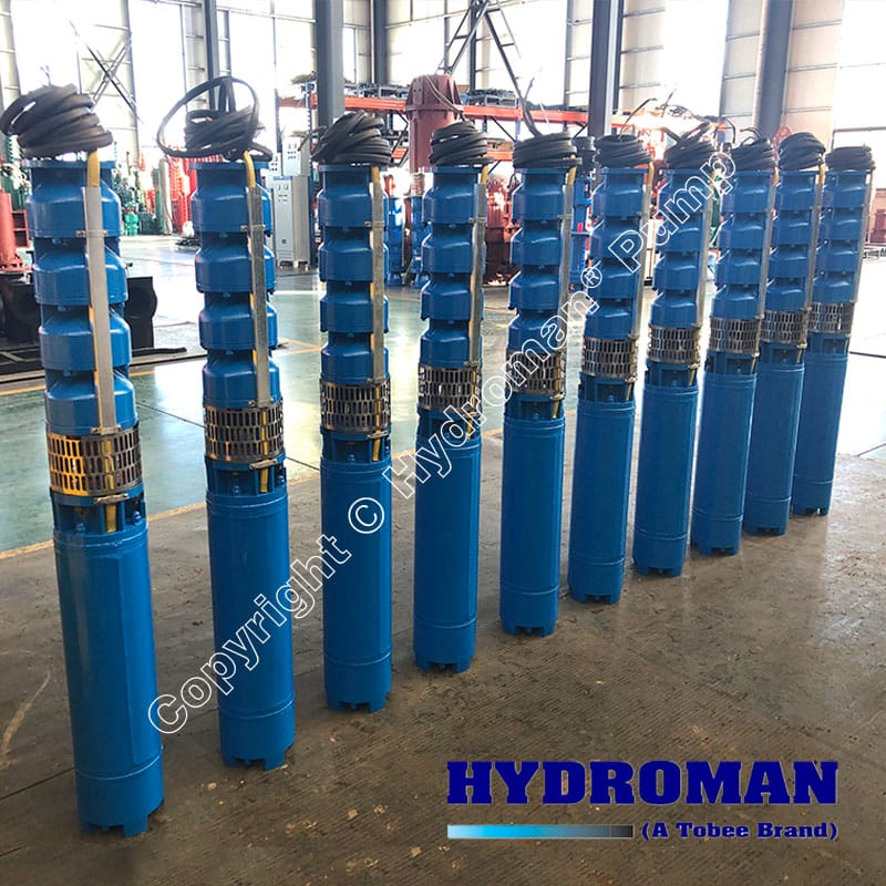 High capacity deep well water pump