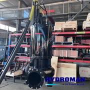 Submersible dewatering pump for silica sand mines