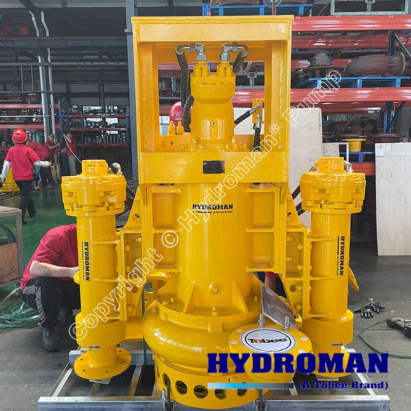 Vertical Dredge Pump Mounted on Excavator