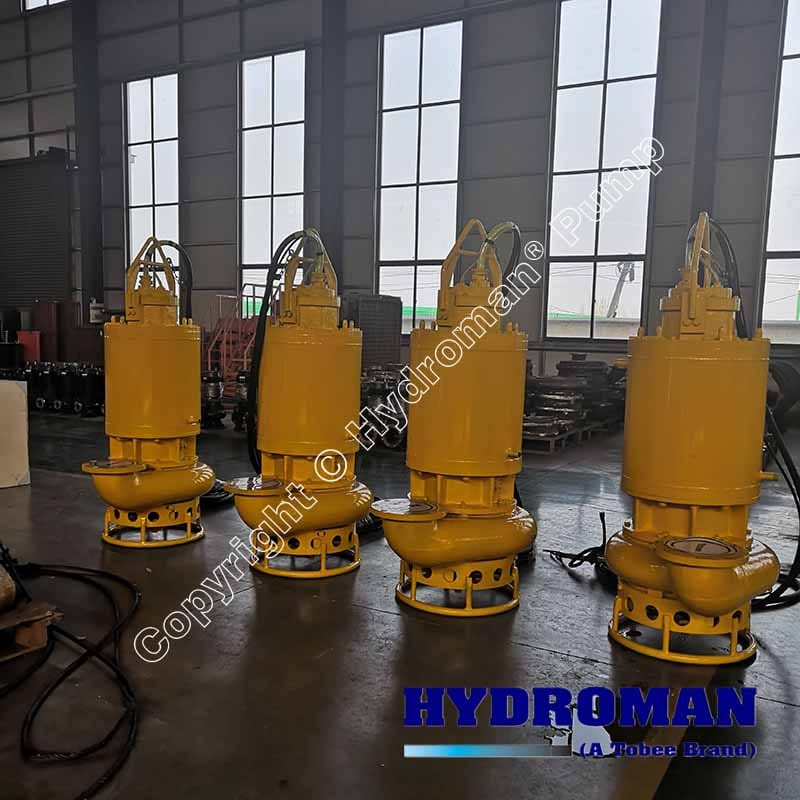 DN150 electric heavy duty submersible slurry pump