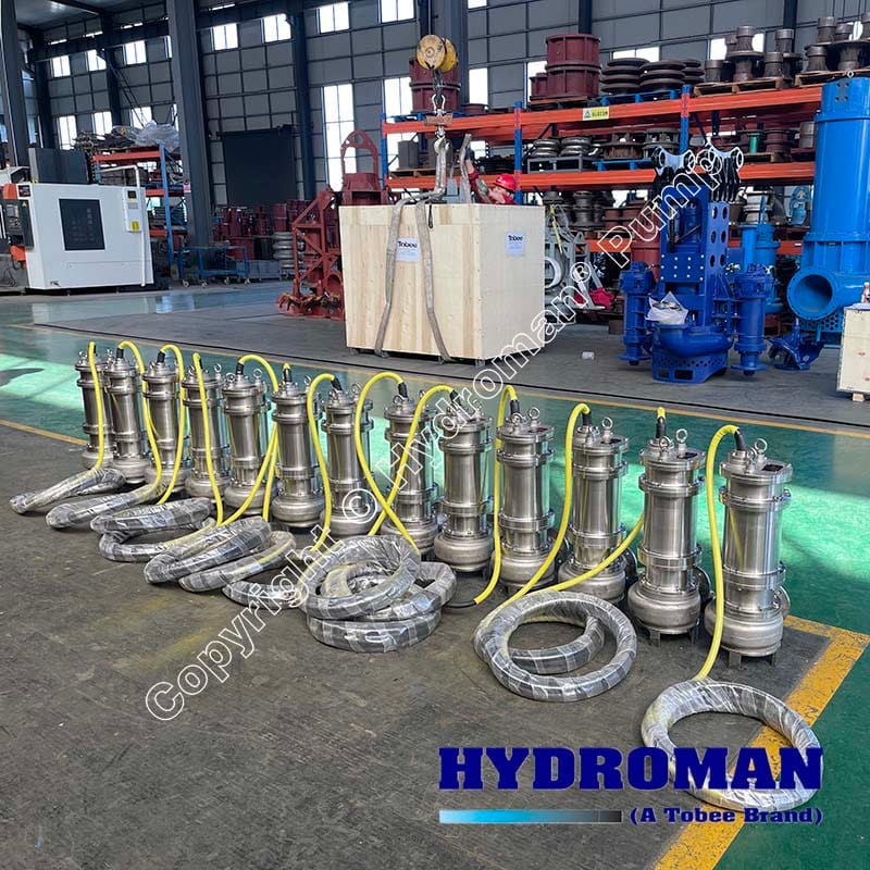 Hydroman SS316 Electric Submersible Pumps for Wastewater